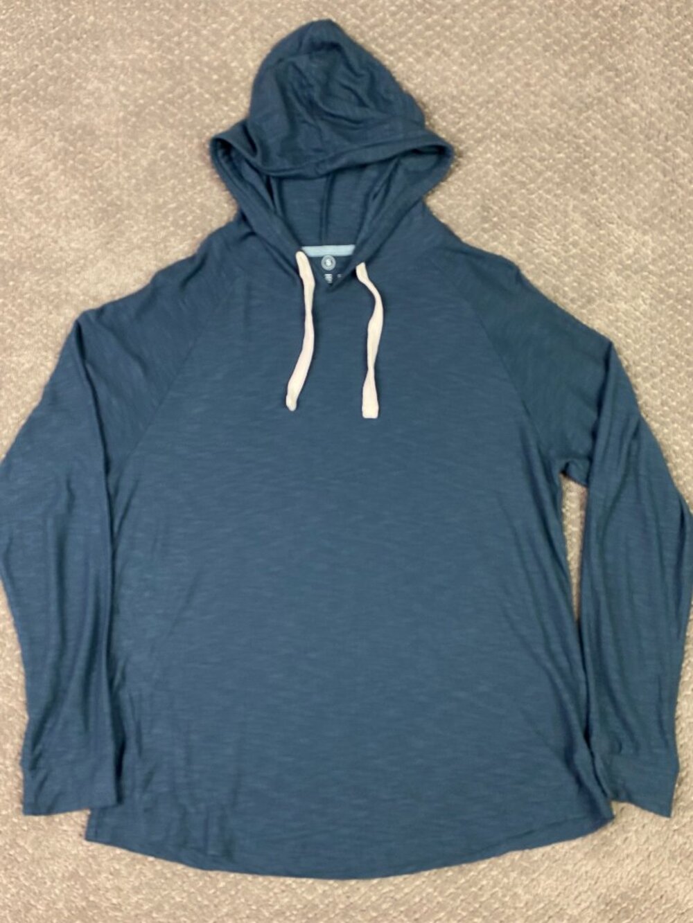 Free Fly Bamboo Slub Hoody Hoodie II Men's Small Blue Performance Stretch
